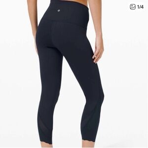 Lululemon wunder under scalloped hem Black High-Waisted Leggings